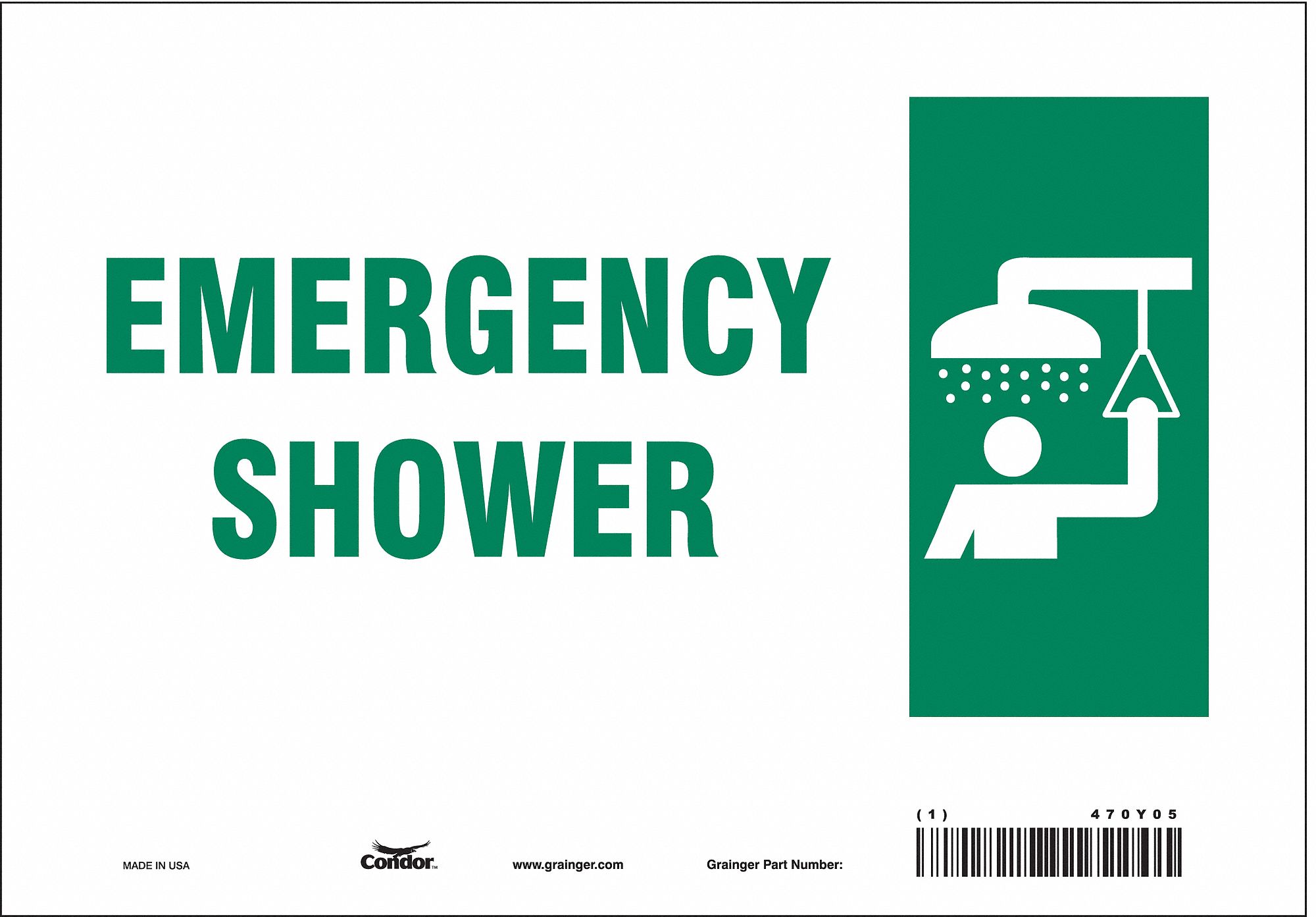 Safety Sign: Vinyl, Adhesive Sign Mounting, 7 in x 10 in Nominal Sign Size, Not Retroreflective