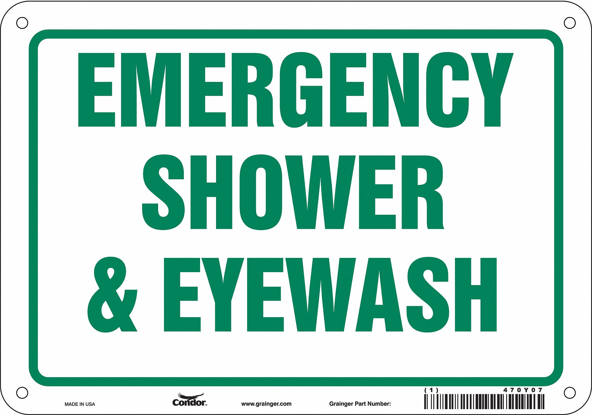 PANNEAU SECURITE,7PO X 10PO,ALUMINIUM