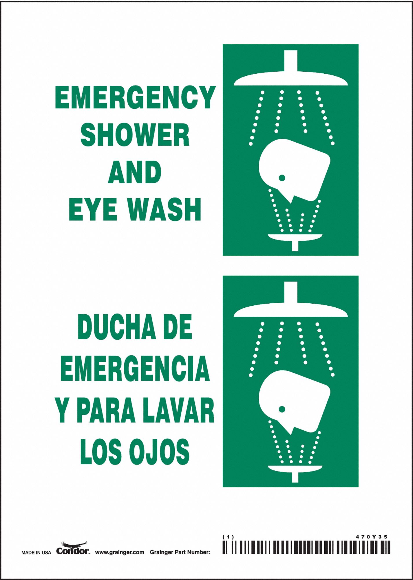 Safety Sign: Vinyl, Adhesive Sign Mounting, 7 in x 5 in Nominal Sign Size, Not Retroreflective