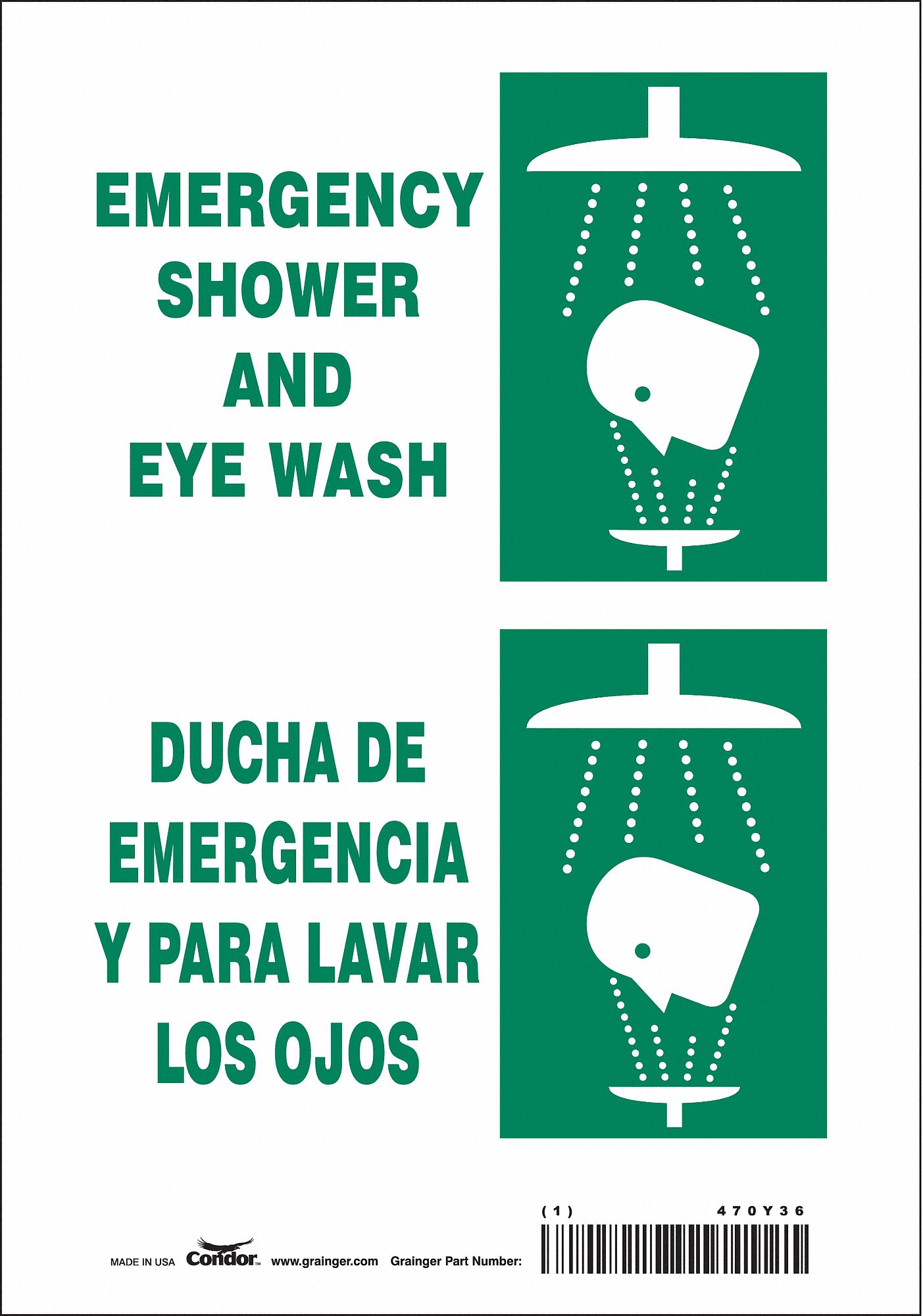 Safety Sign: Vinyl, Adhesive Sign Mounting, 10 in x 7 in Nominal Sign Size, Not Retroreflective