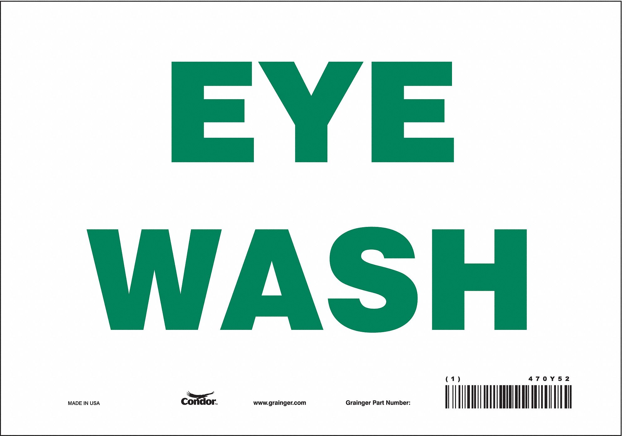 Safety Sign: Vinyl, Adhesive Sign Mounting, 7 in x 10 in Nominal Sign Size, Not Retroreflective