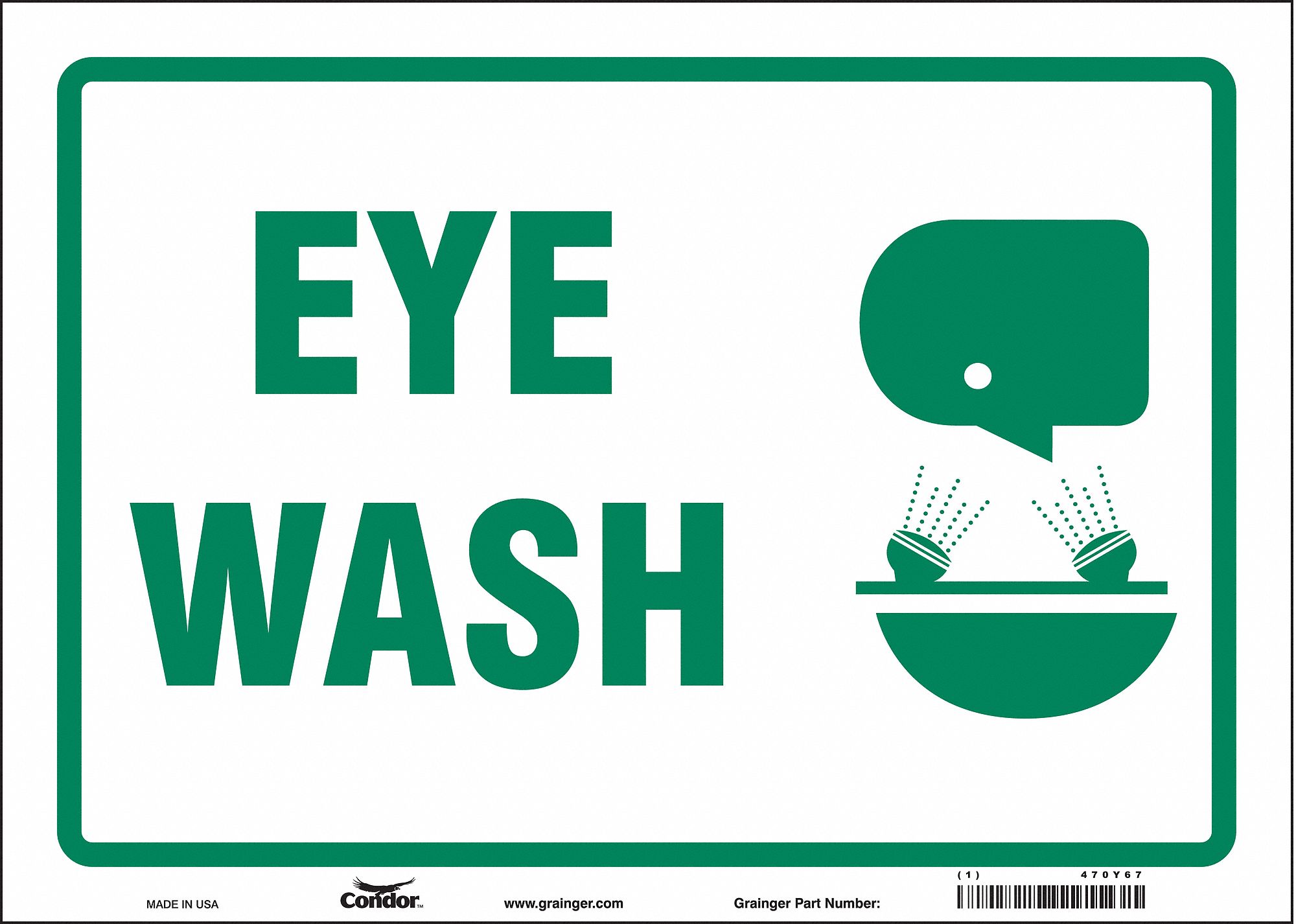 Safety Sign: Vinyl, Adhesive Sign Mounting, 10 in x 14 in Nominal Sign Size, Not Retroreflective