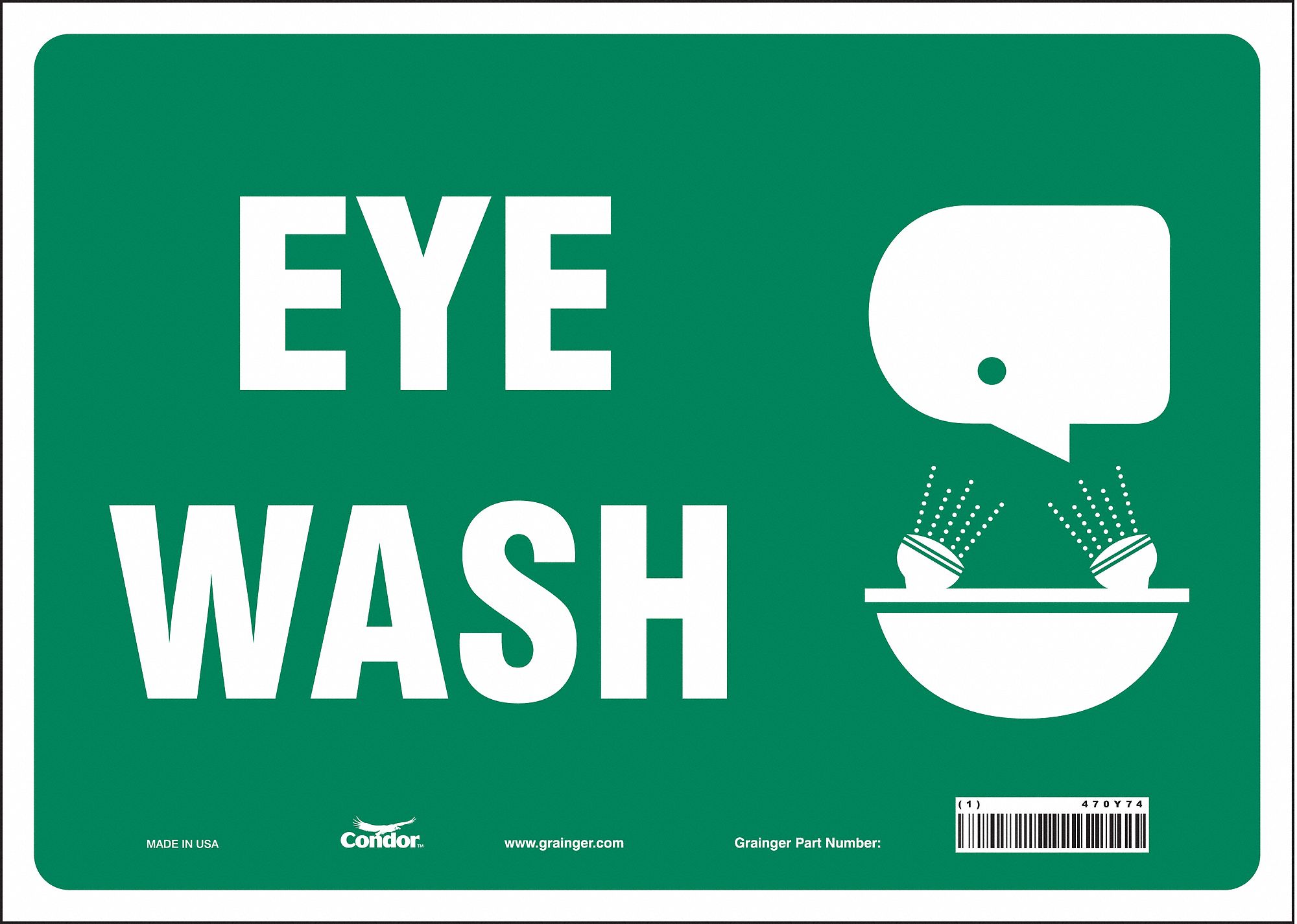 Safety Sign: Vinyl, Adhesive Sign Mounting, 10 in x 14 in Nominal Sign Size, Not Retroreflective