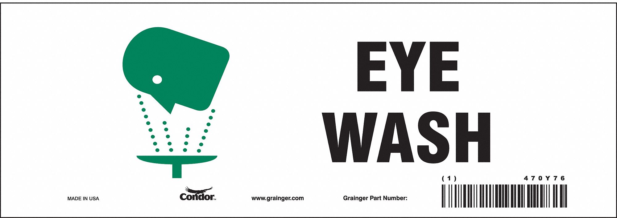 Safety Sign, 3 1/2 in x 10 in, Vinyl, PK10