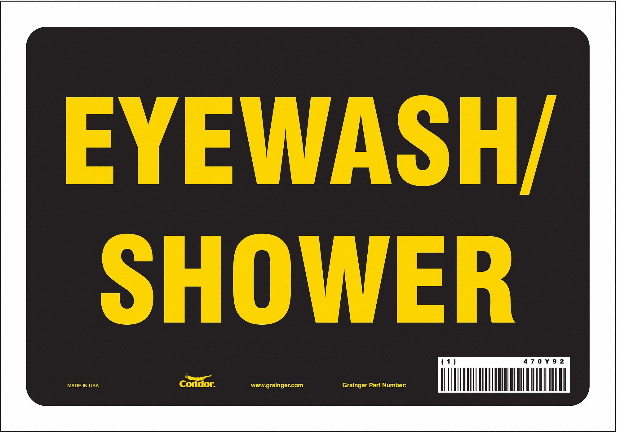 Safety Sign: Vinyl, Adhesive Sign Mounting, 7 in x 10 in Nominal Sign Size, Not Retroreflective