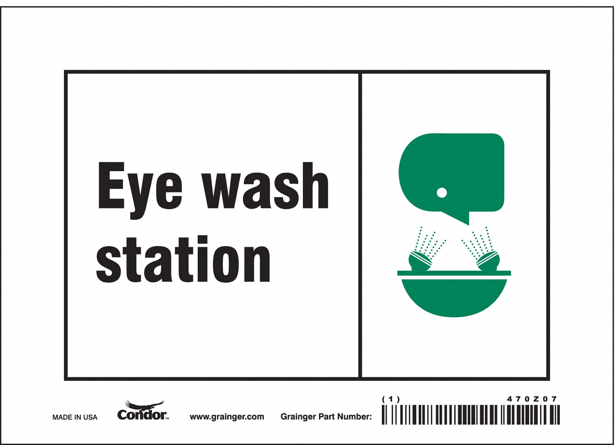 Safety Sign: Vinyl, Adhesive Sign Mounting, 5 in x 7 in Nominal Sign Size, Not Retroreflective