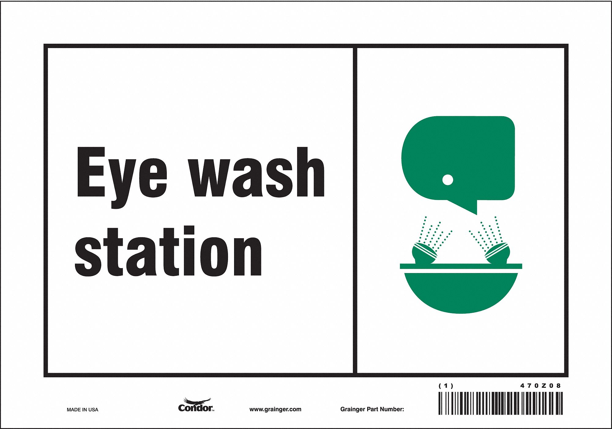 Safety Sign: Vinyl, Adhesive Sign Mounting, 7 in x 10 in Nominal Sign Size, Not Retroreflective