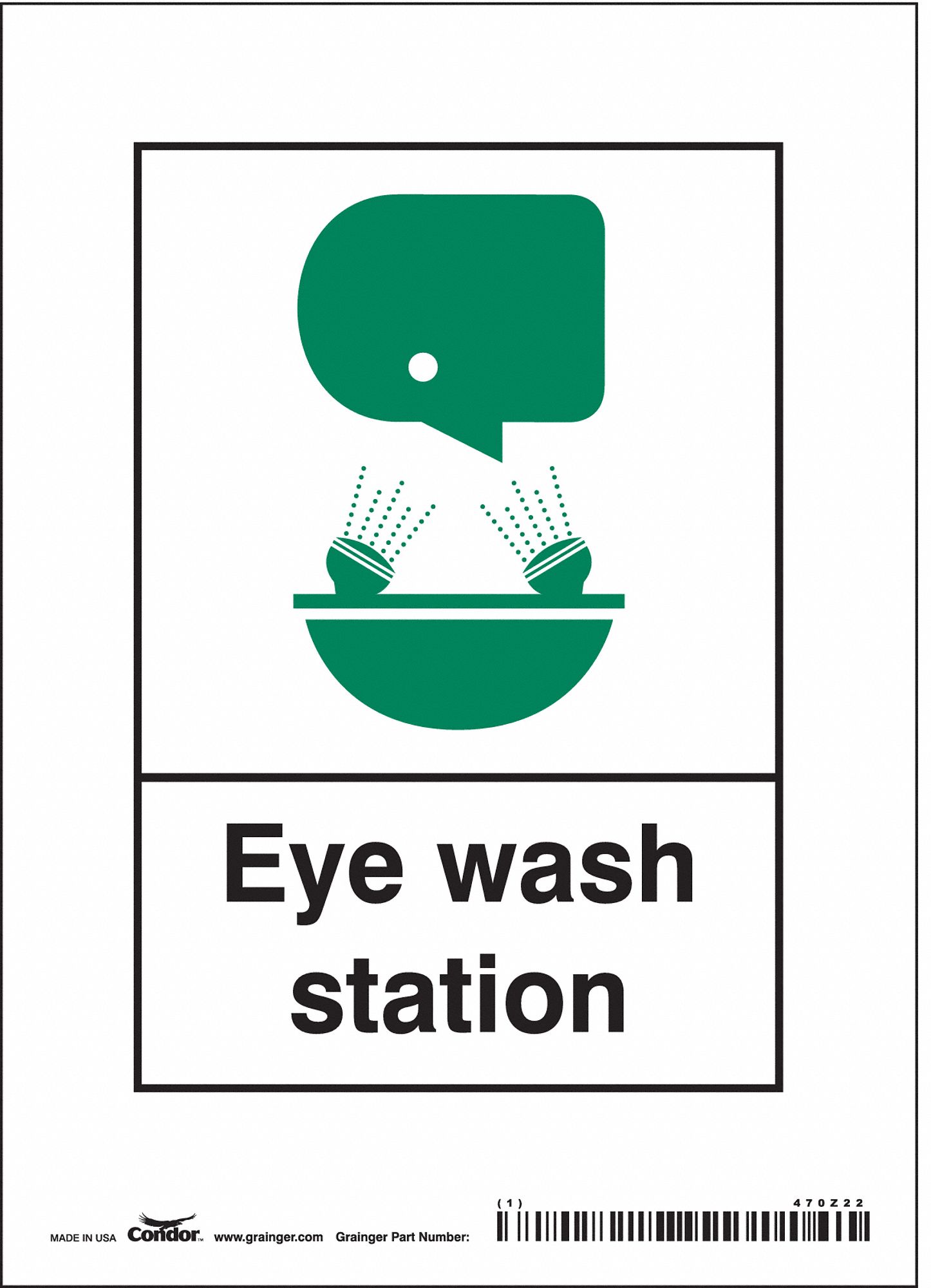 Safety Sign: Vinyl, Adhesive Sign Mounting, 7 in x 5 in Nominal Sign Size, Not Retroreflective