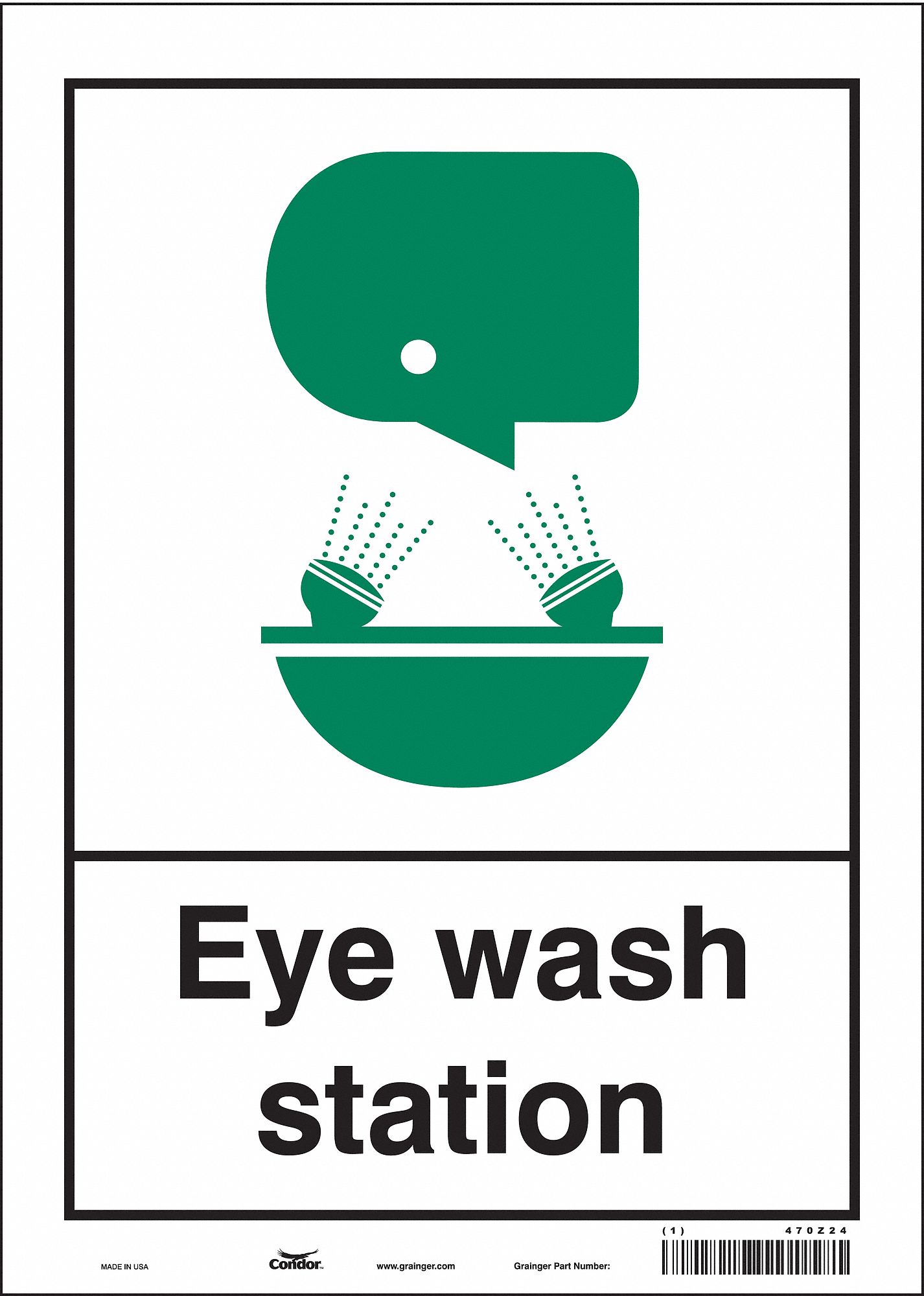 Safety Sign: Vinyl, Adhesive Sign Mounting, 14 in x 10 in Nominal Sign Size, Not Retroreflective