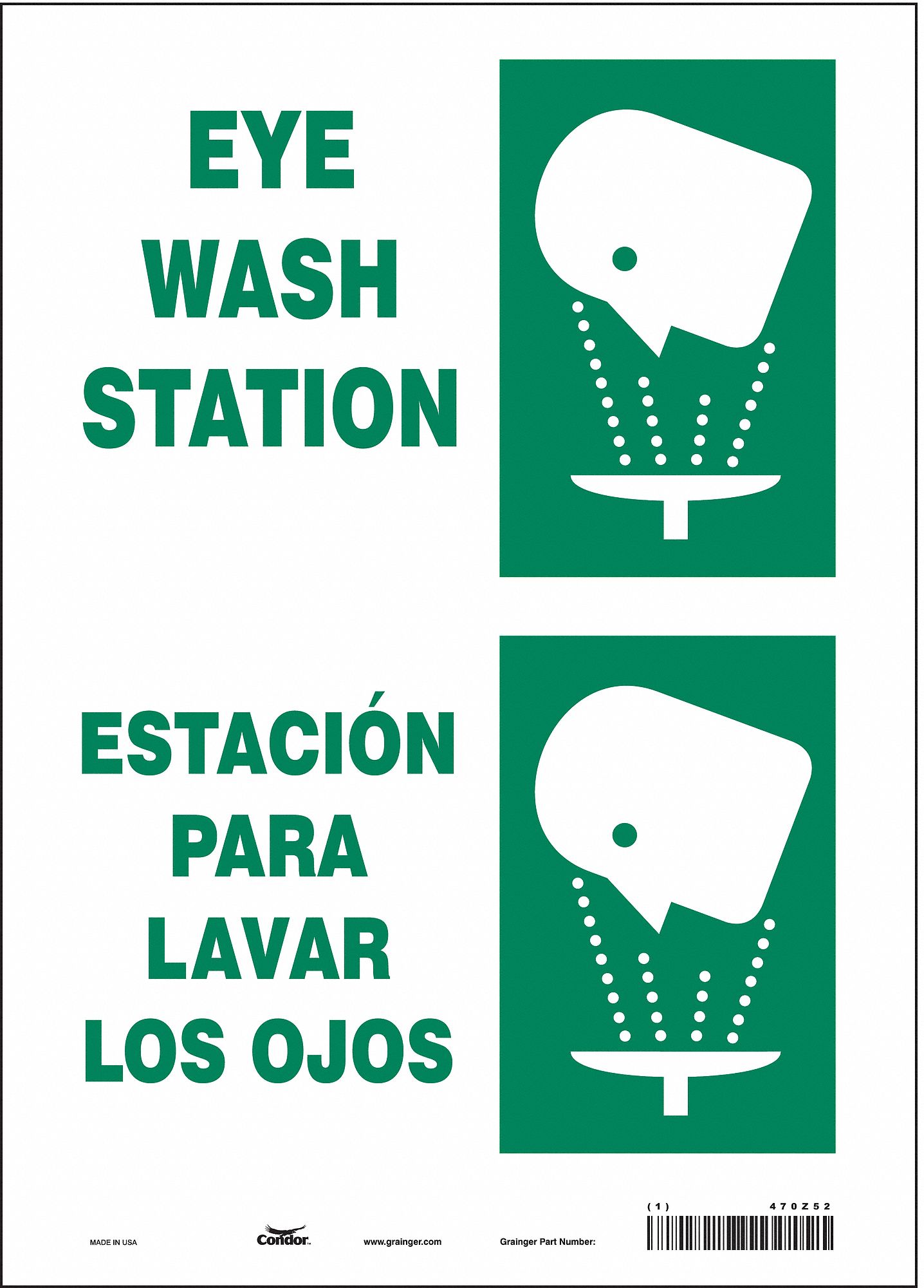 Safety Sign: Vinyl, Adhesive Sign Mounting, 14 in x 10 in Nominal Sign Size, Not Retroreflective