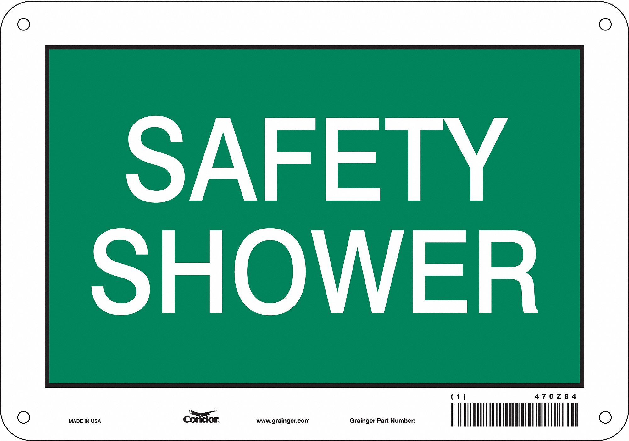 Safety Sign, 7 in x 10 in, Polyethylene