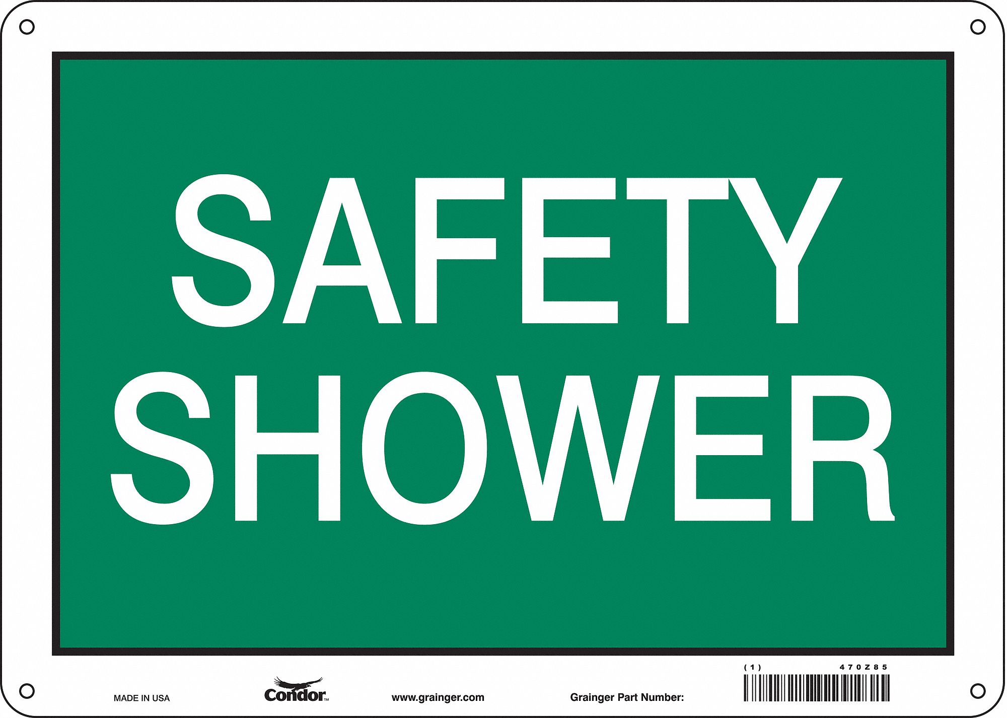 Safety Sign, 10 in x 14 in, Polyethylene