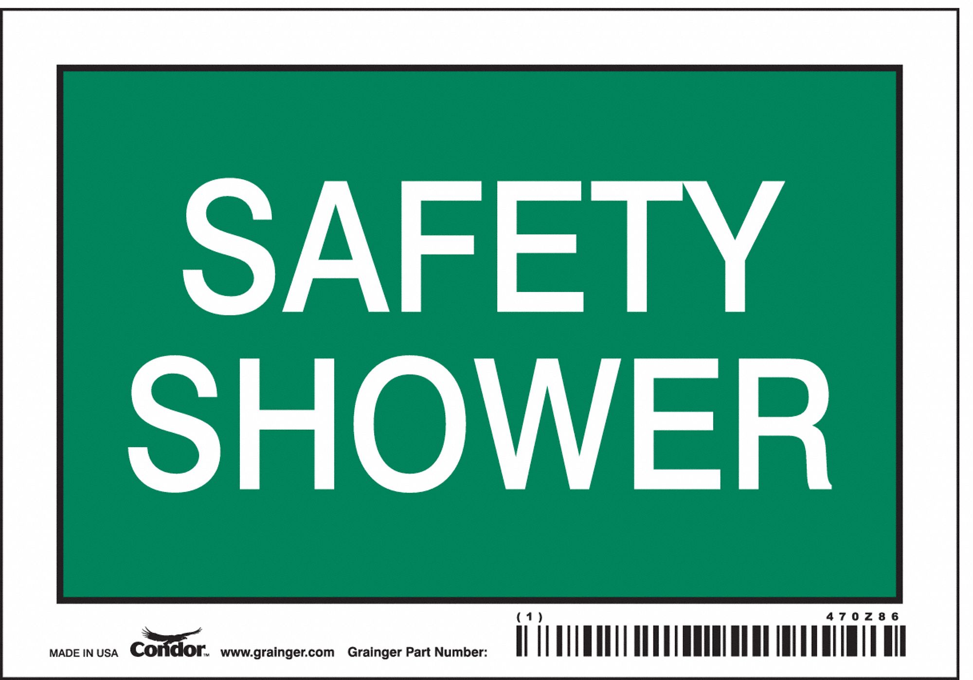 Safety Sign, 3 1/2 in x 5 in, Vinyl