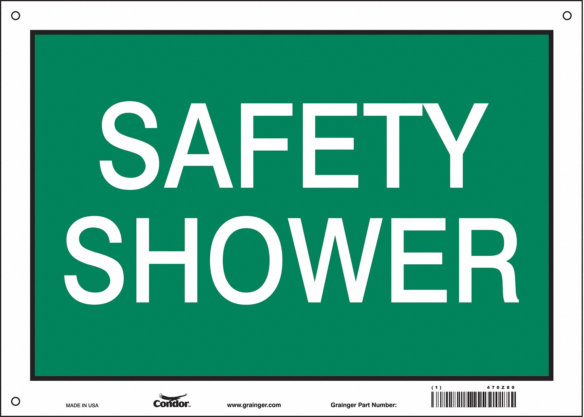 Safety Sign, 10 in x 14 in, Vinyl