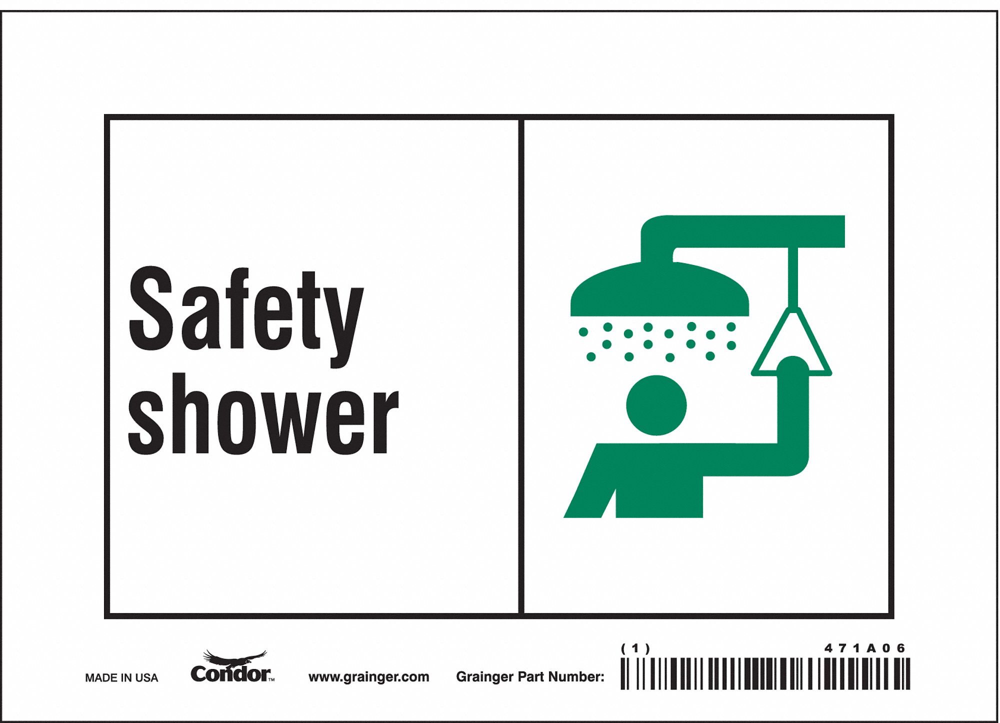 Safety Sign: Vinyl, Adhesive Sign Mounting, 5 in x 7 in Nominal Sign Size, Not Retroreflective