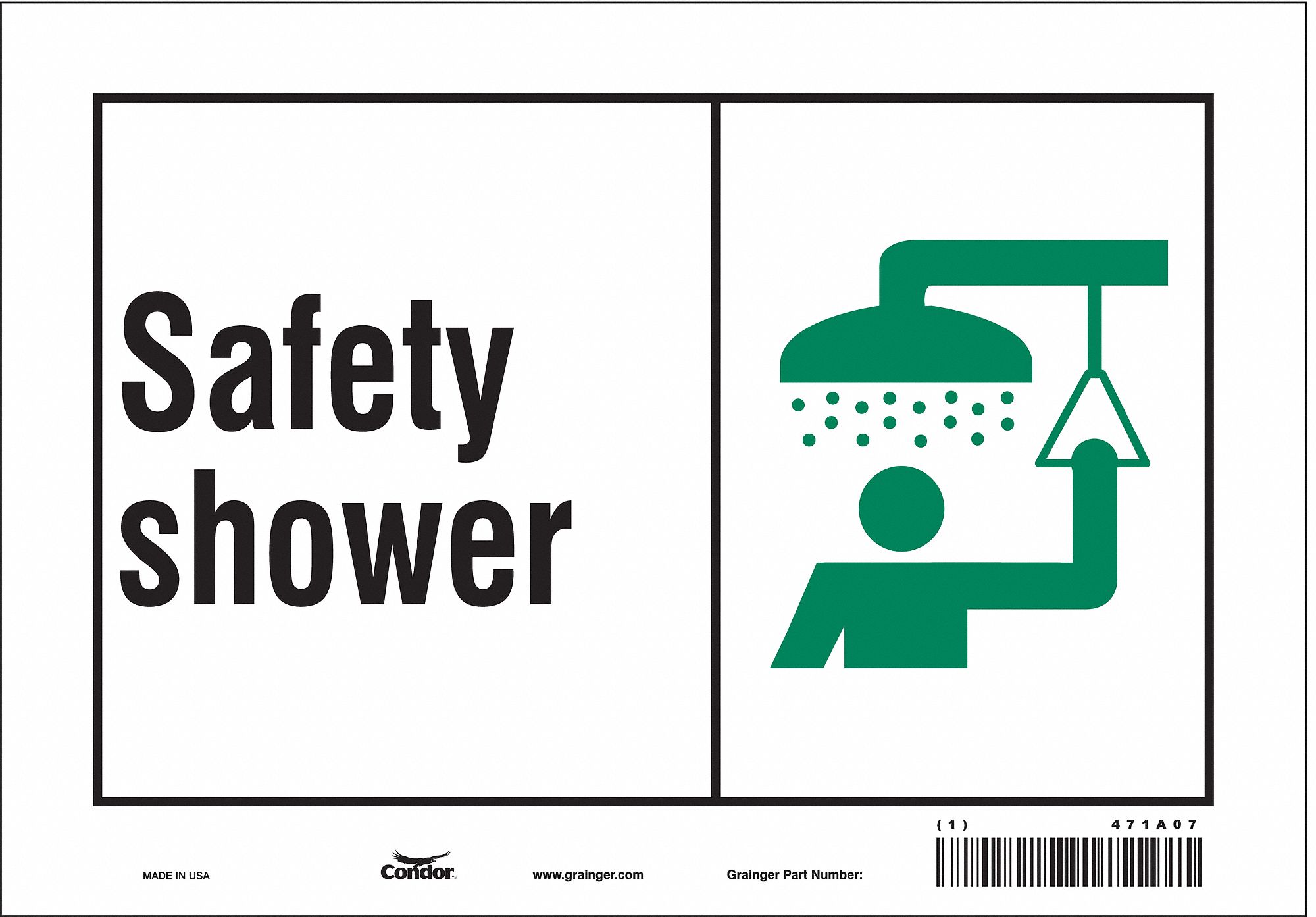 Safety Sign: Vinyl, Adhesive Sign Mounting, 7 in x 10 in Nominal Sign Size, Not Retroreflective