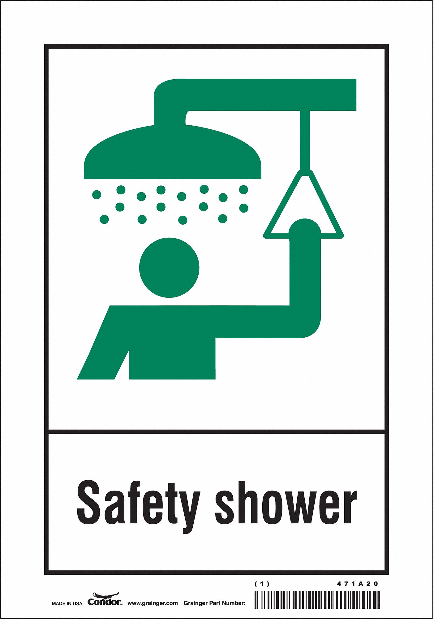 Safety Sign, 10 in x 7 in, Vinyl
