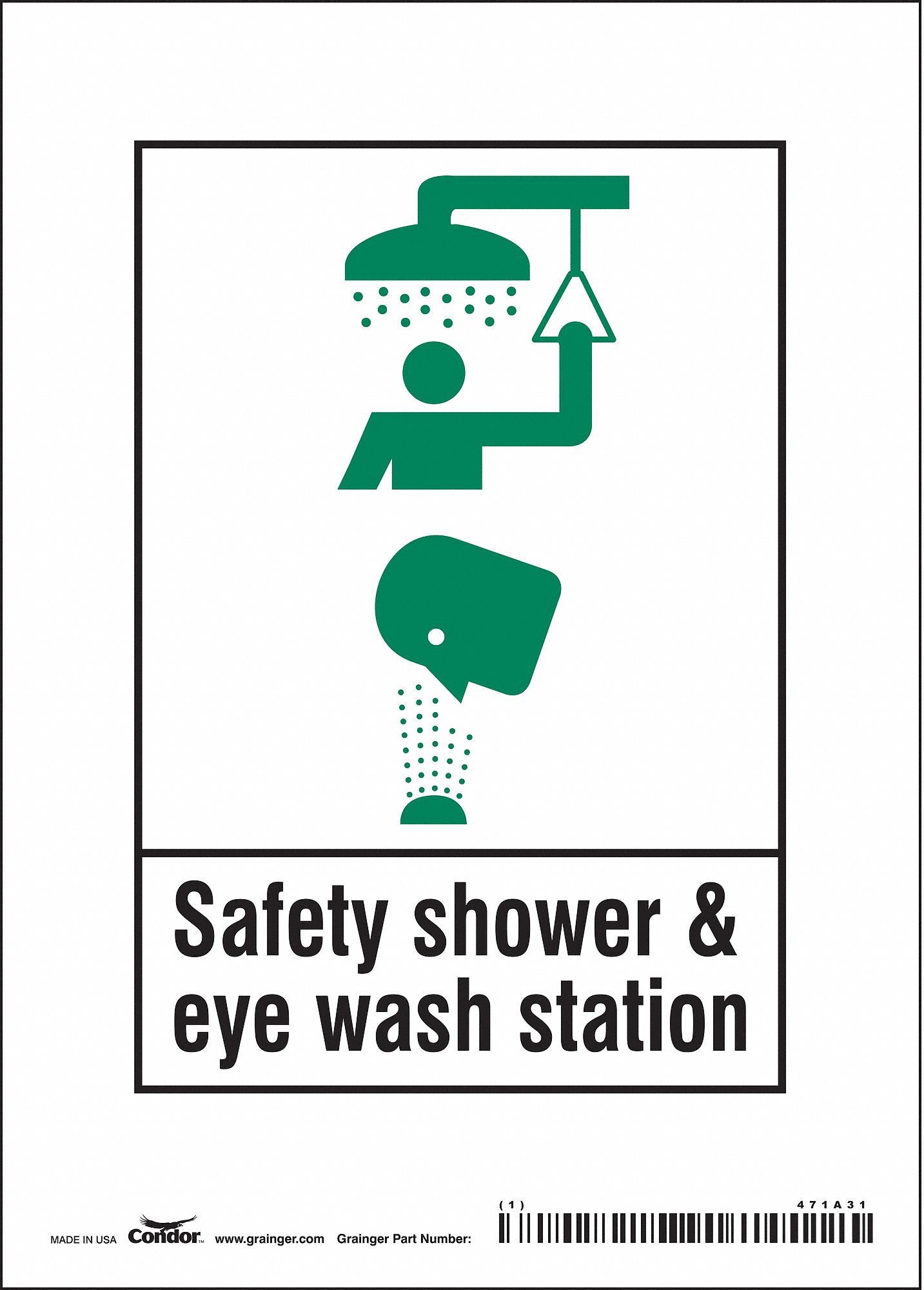 Safety Sign: Vinyl, Adhesive Sign Mounting, 7 in x 5 in Nominal Sign Size, Not Retroreflective