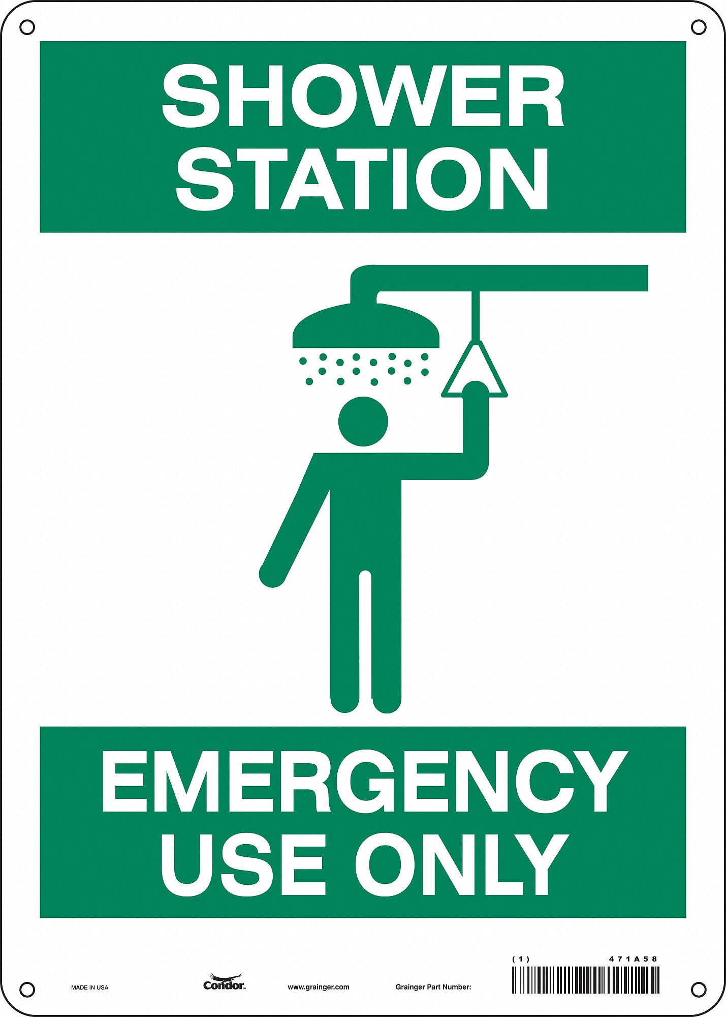 Safety Sign: Vinyl, Adhesive Sign Mounting, 14 in x 10 in Nominal Sign Size, Not Retroreflective