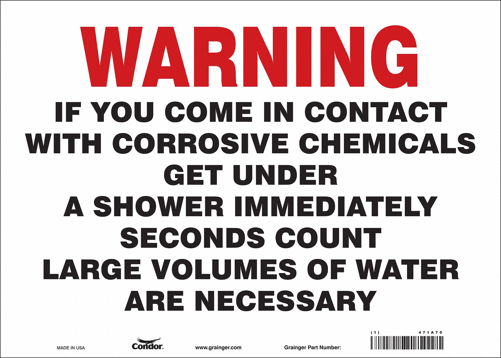 Safety Sign, 10 in x 14 in, Vinyl