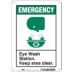 Emergency: Eye Wash Station. Keep Area Clear. Signs