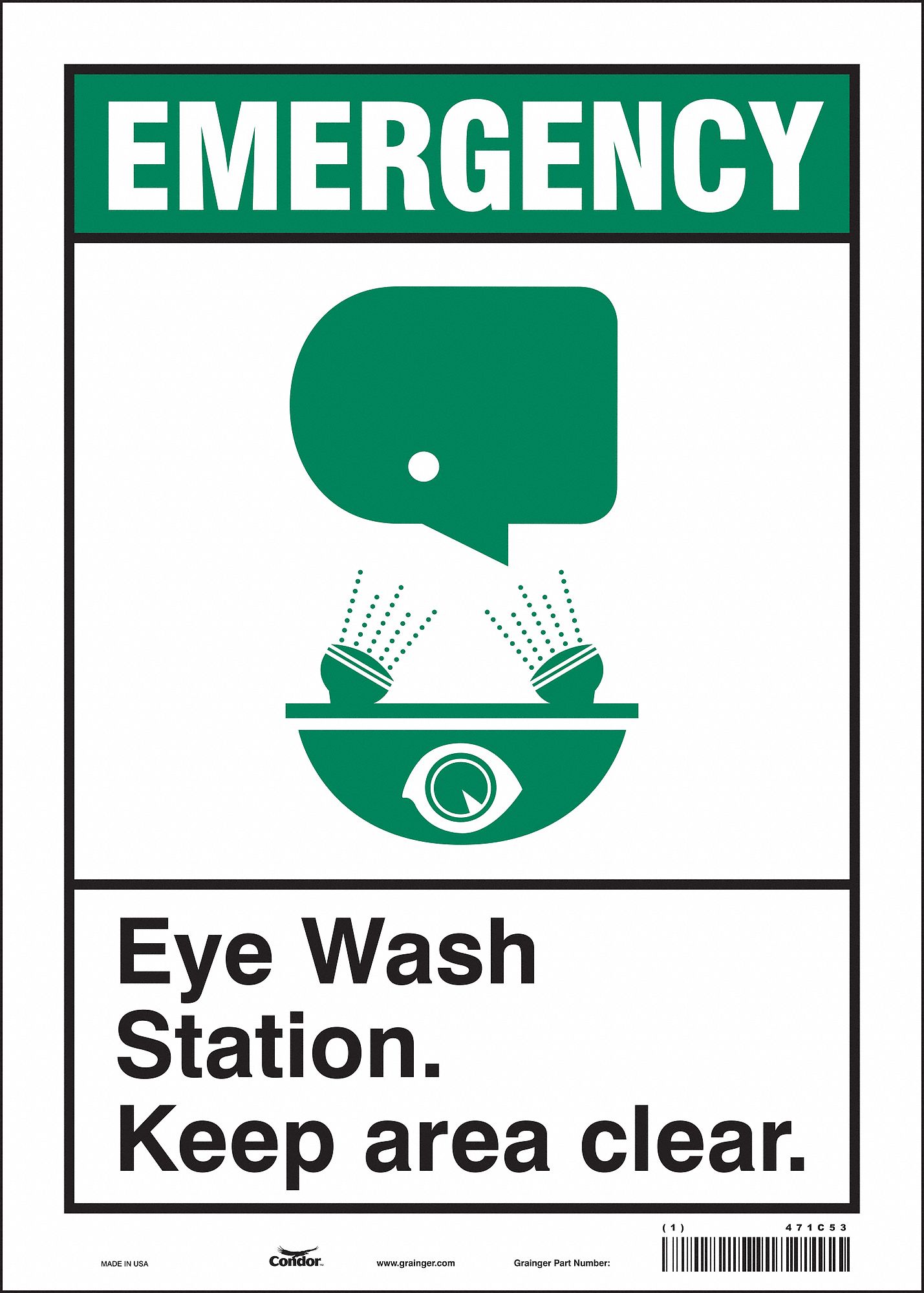 PANNEAU SECURITE,14PO X 10PO,VINYLE