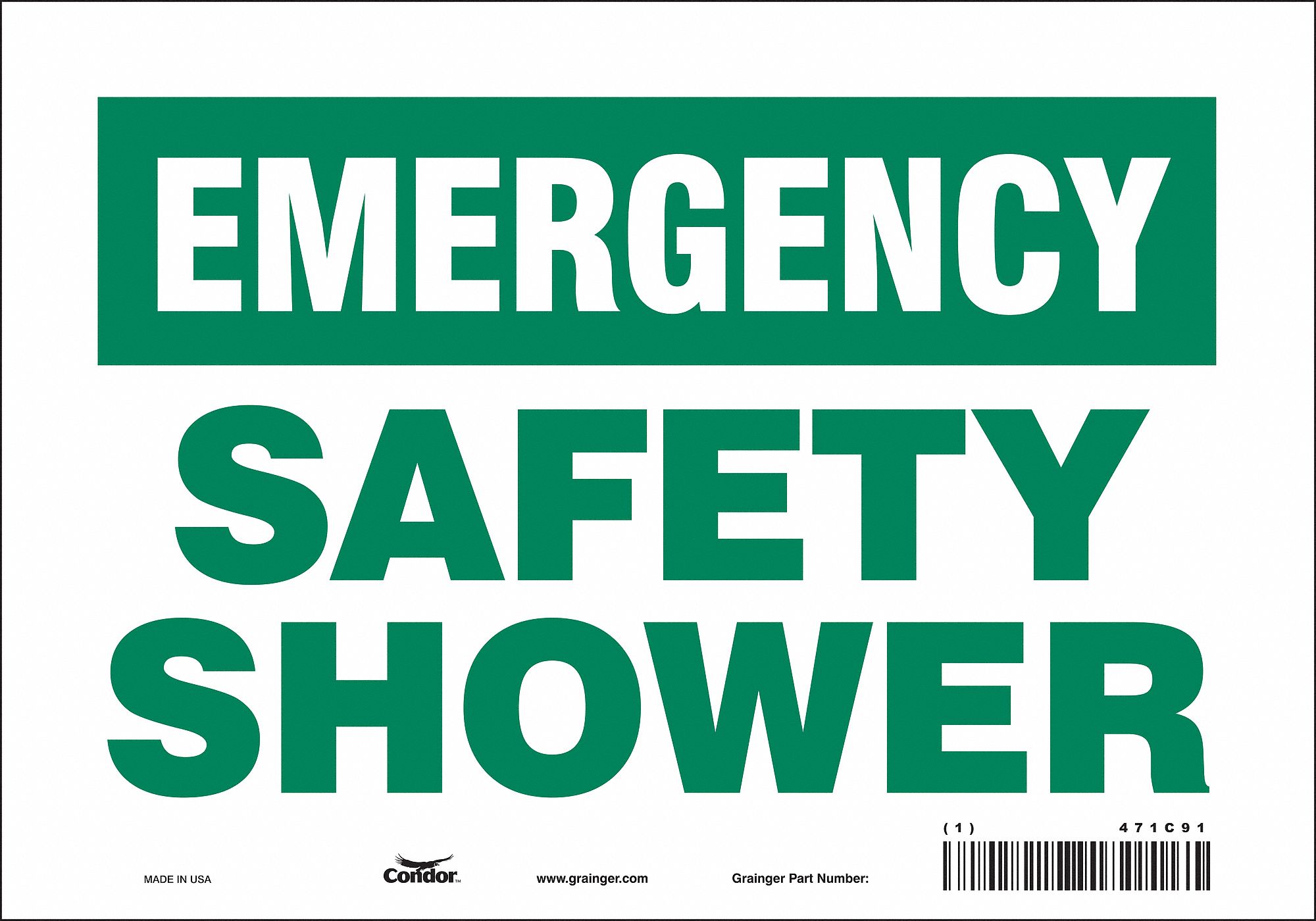 Safety Sign: Vinyl, Adhesive Sign Mounting, 7 in x 10 in Nominal Sign Size, Not Retroreflective