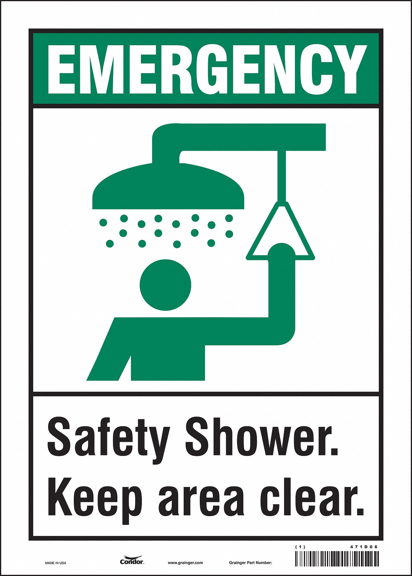 Safety Sign: Vinyl, Adhesive Sign Mounting, 14 in x 10 in Nominal Sign Size, Not Retroreflective