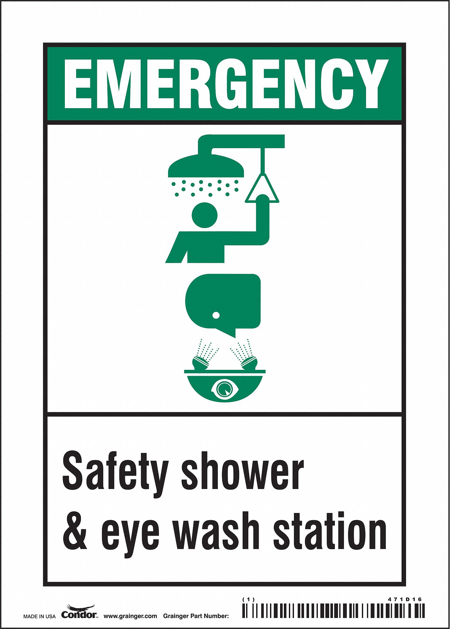Safety Sign: Vinyl, Adhesive Sign Mounting, 7 in x 5 in Nominal Sign Size, Not Retroreflective