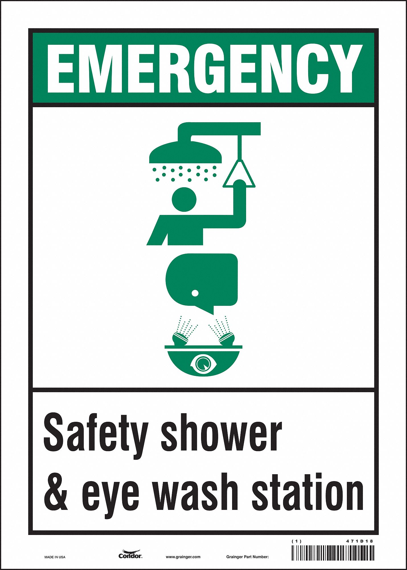 Safety Sign: Vinyl, Adhesive Sign Mounting, 14 in x 10 in Nominal Sign Size, Not Retroreflective