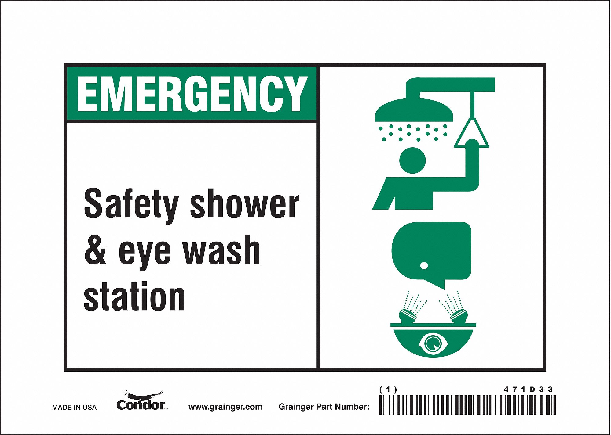 Safety Sign: Vinyl, Adhesive Sign Mounting, 5 in x 7 in Nominal Sign Size, Not Retroreflective