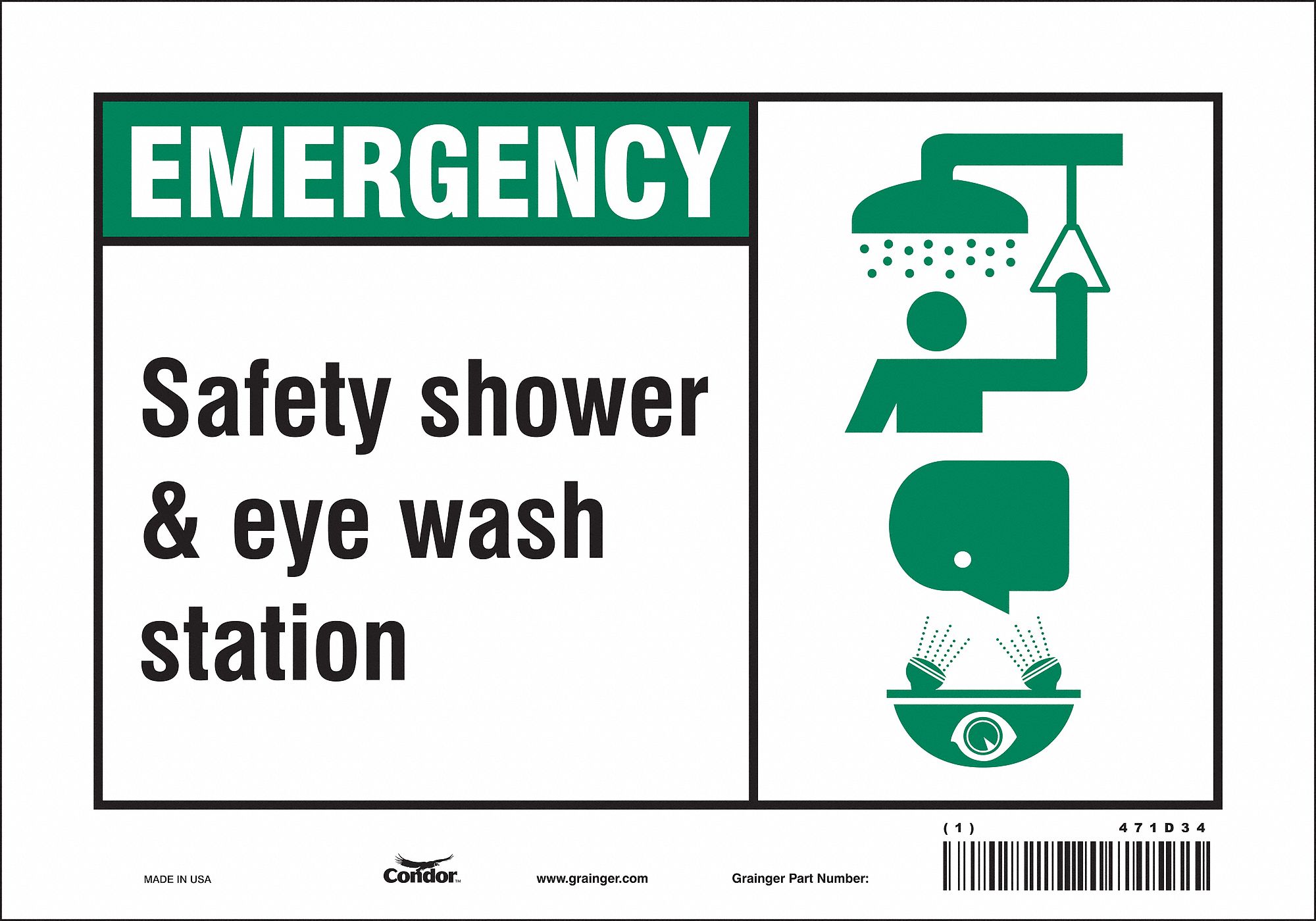Safety Sign: Vinyl, Adhesive Sign Mounting, 7 in x 10 in Nominal Sign Size, Not Retroreflective