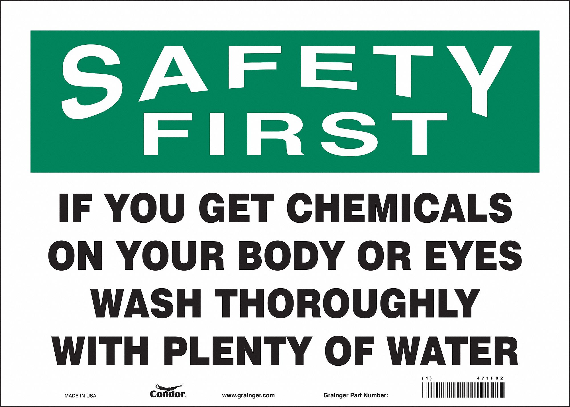 Safety Sign: Vinyl, Adhesive Sign Mounting, 10 in x 14 in Nominal Sign Size, Not Retroreflective
