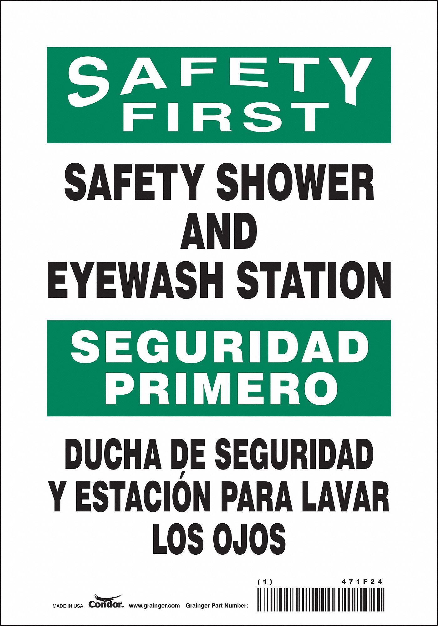 Safety Sign: Vinyl, Adhesive Sign Mounting, 10 in x 7 in Nominal Sign Size, Not Retroreflective