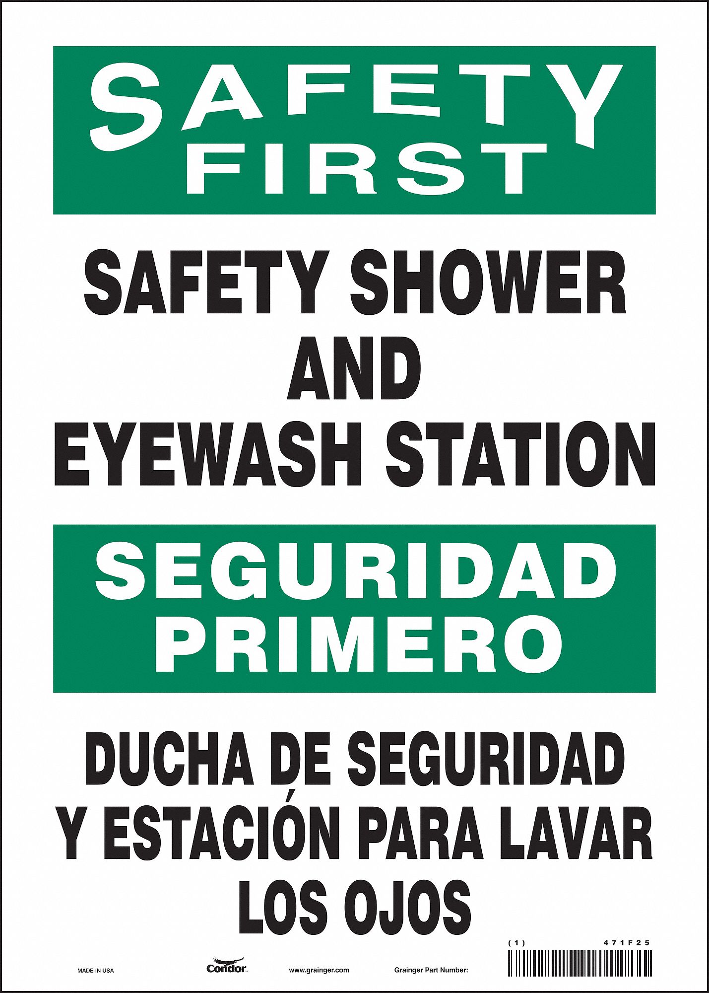 Safety Sign: Vinyl, Adhesive Sign Mounting, 14 in x 10 in Nominal Sign Size, Not Retroreflective