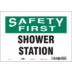 Safety First: Shower Station Signs