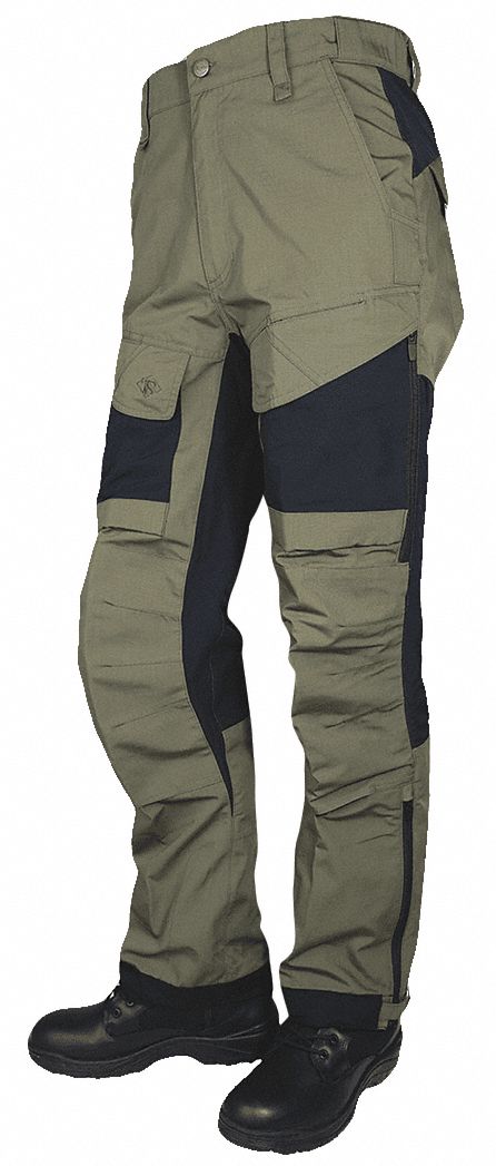 TRU-SPEC Men's Tactical Pants: 36 in x 36 in, Ranger Green/Black, 35 in to  37 in Fits Waist Size