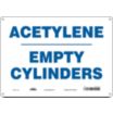 Acetylene Empty Cylinders Signs