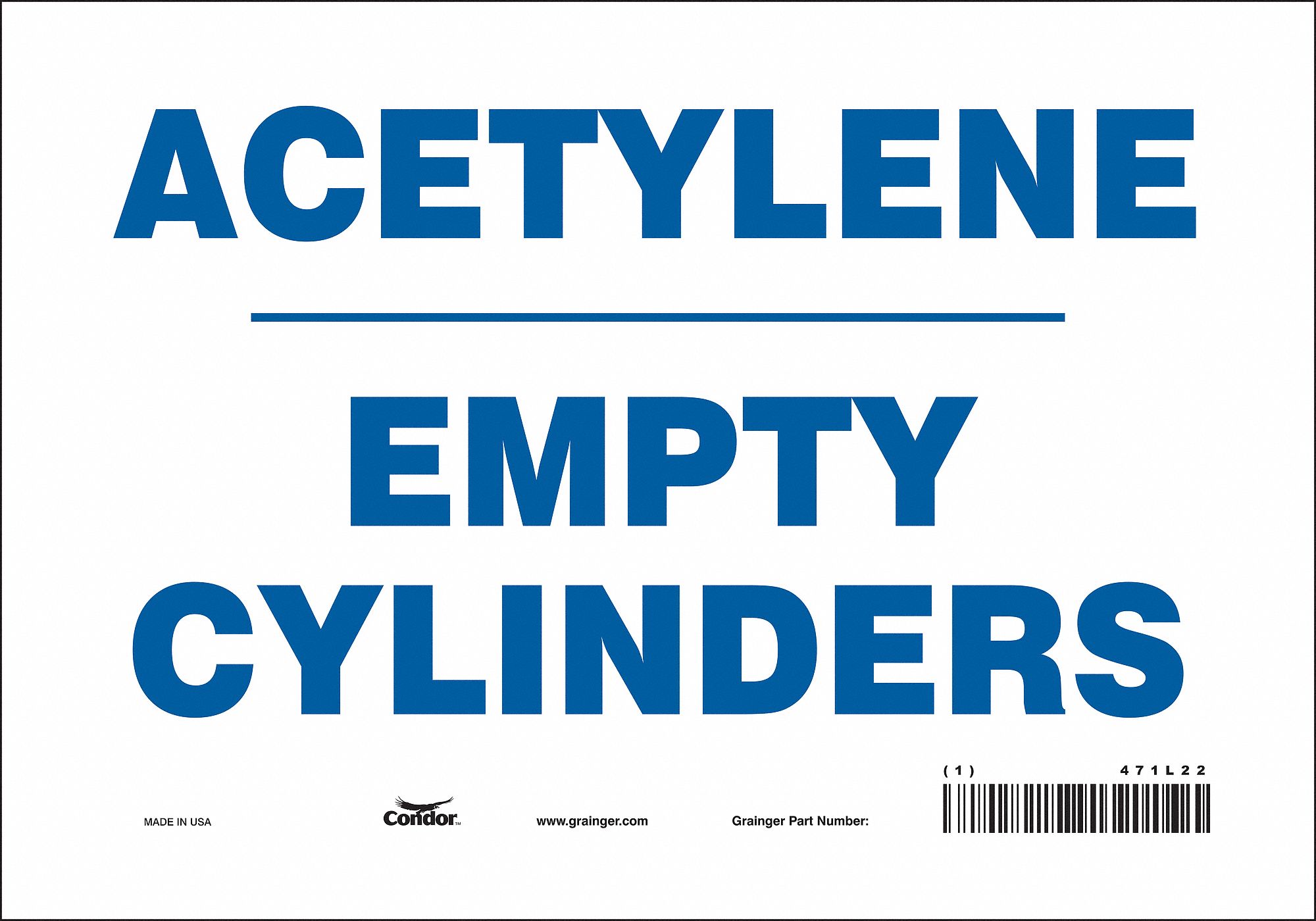 Safety Sign: Vinyl, Adhesive Sign Mounting, 7 in x 10 in Nominal Sign Size, Not Retroreflective