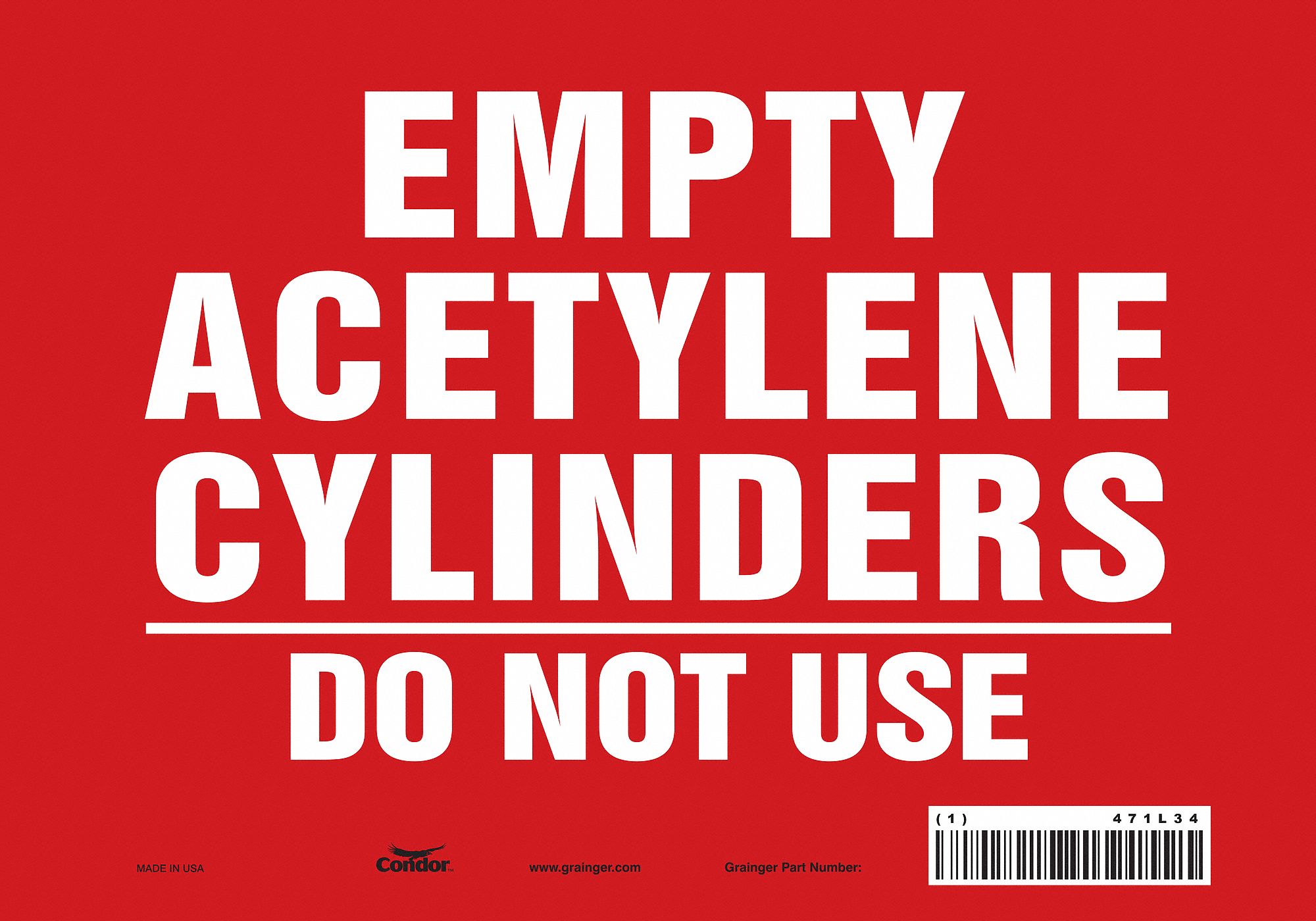 Safety Sign: Vinyl, Adhesive Sign Mounting, 7 in x 10 in Nominal Sign Size, Not Retroreflective