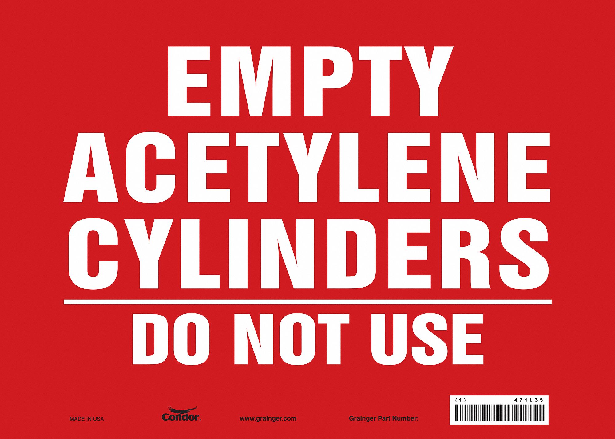 Safety Sign: Vinyl, Adhesive Sign Mounting, 10 in x 14 in Nominal Sign Size, Not Retroreflective