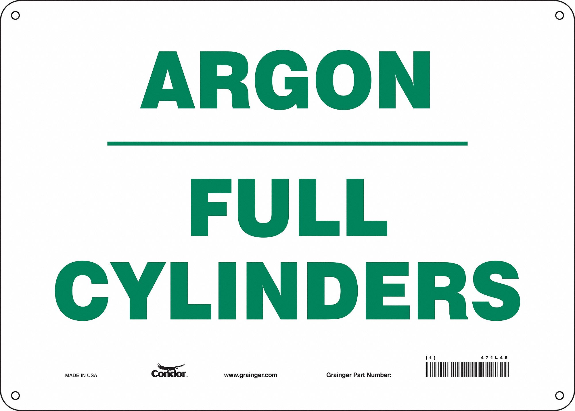Safety Sign: Polyethylene, Mounting Holes Sign Mounting, 10 in x 14 in Nominal Sign Size, No Header