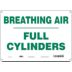 Breathing Air Full Cylinders Signs