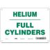 Helium Full Cylinders Signs