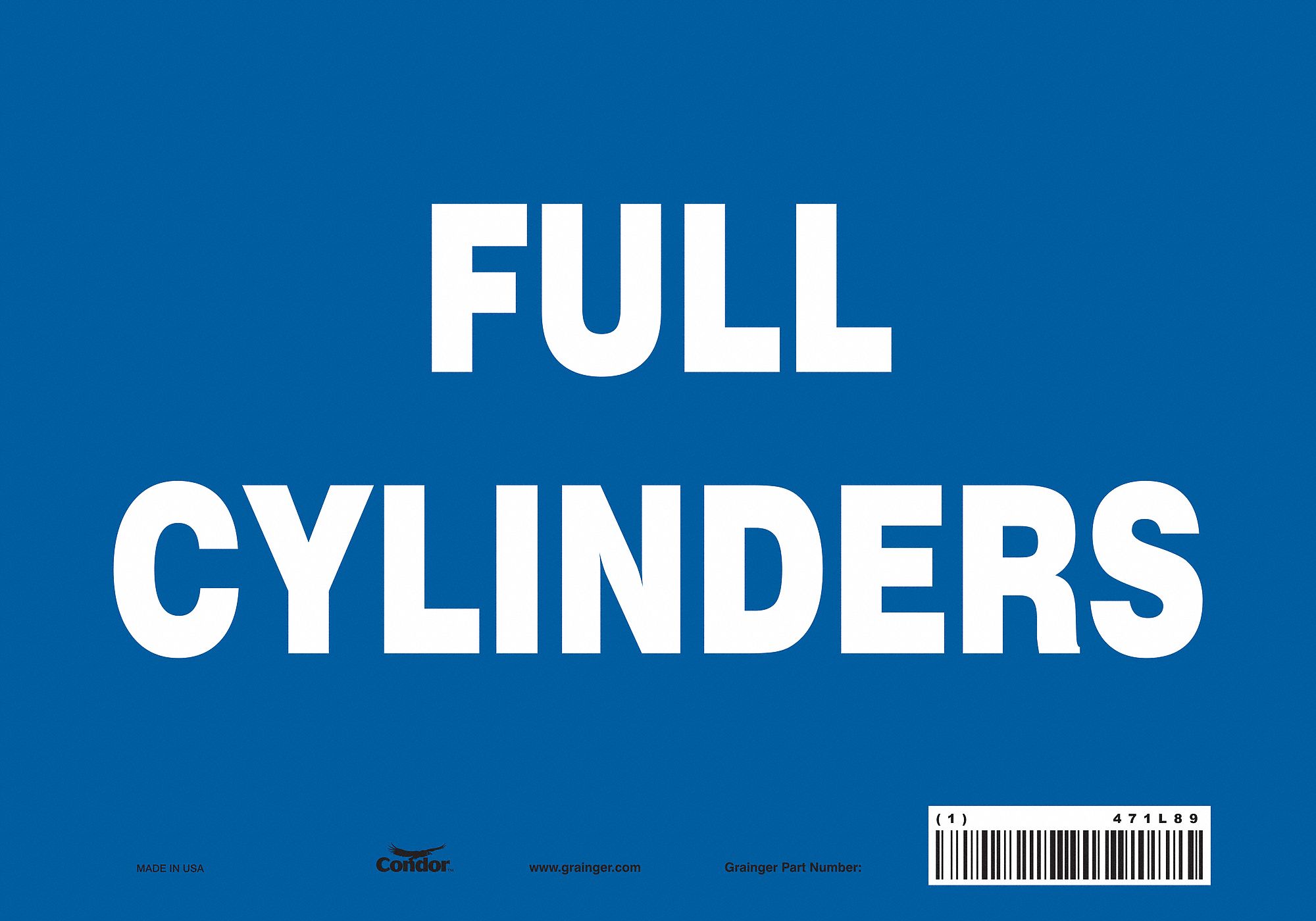 Safety Sign: Vinyl, Adhesive Sign Mounting, 7 in x 10 in Nominal Sign Size, Not Retroreflective