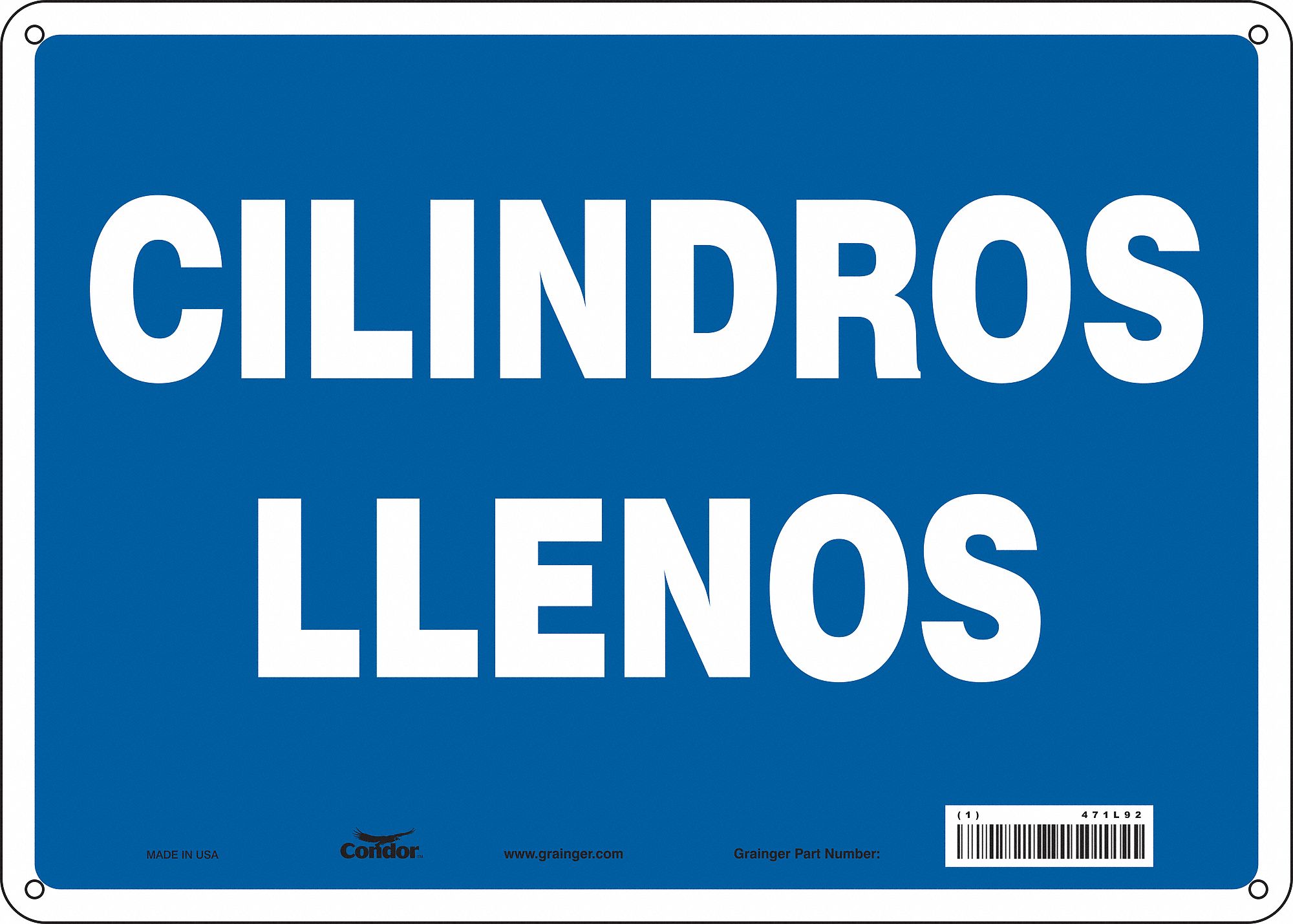 Safety Sign: Aluminum, Mounting Holes Sign Mounting, 10 in x 14 in Nominal Sign Size, 0.032 in Thick