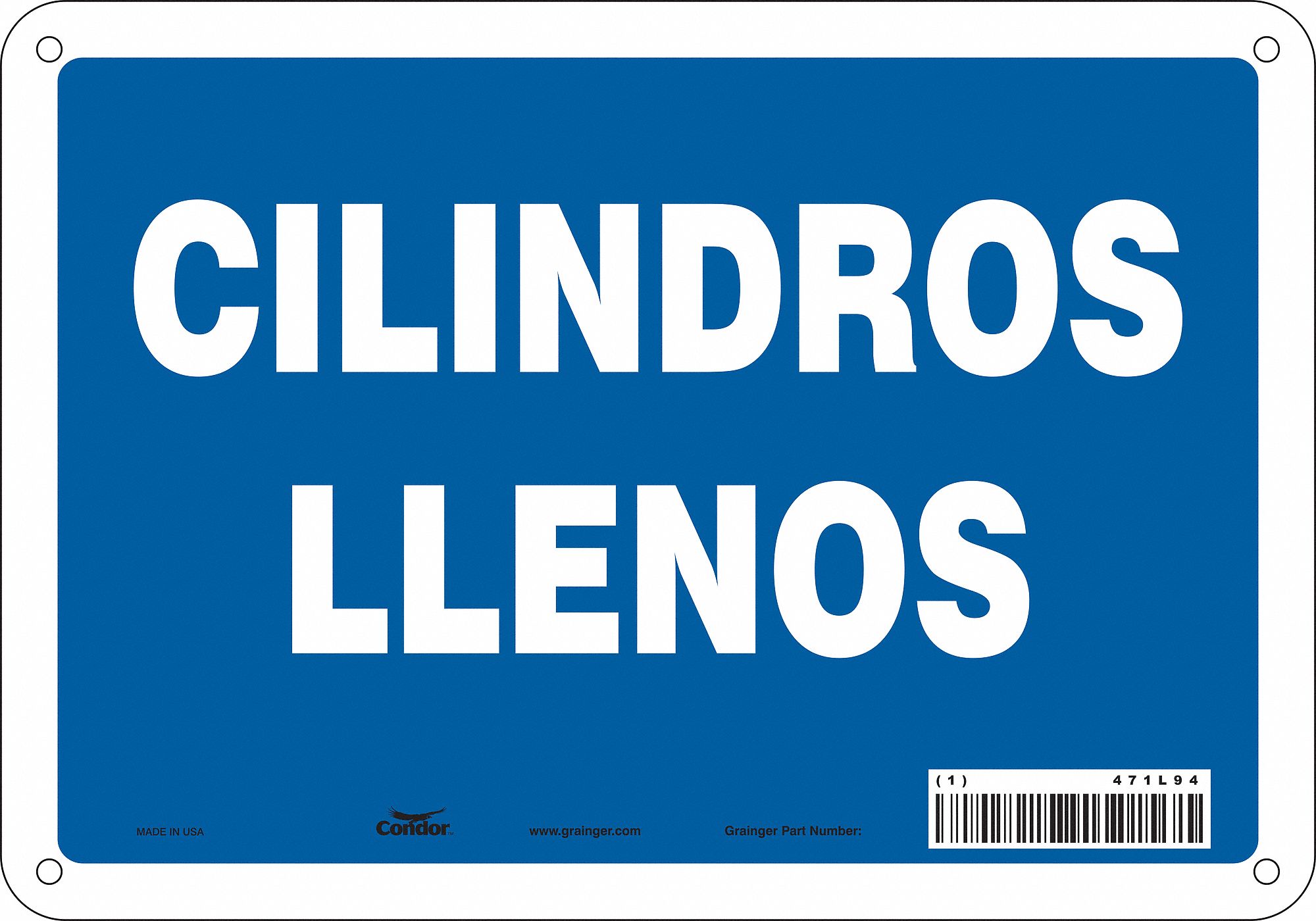 Safety Sign: Polyethylene, Mounting Holes Sign Mounting, 7 in x 10 in Nominal Sign Size, No Header