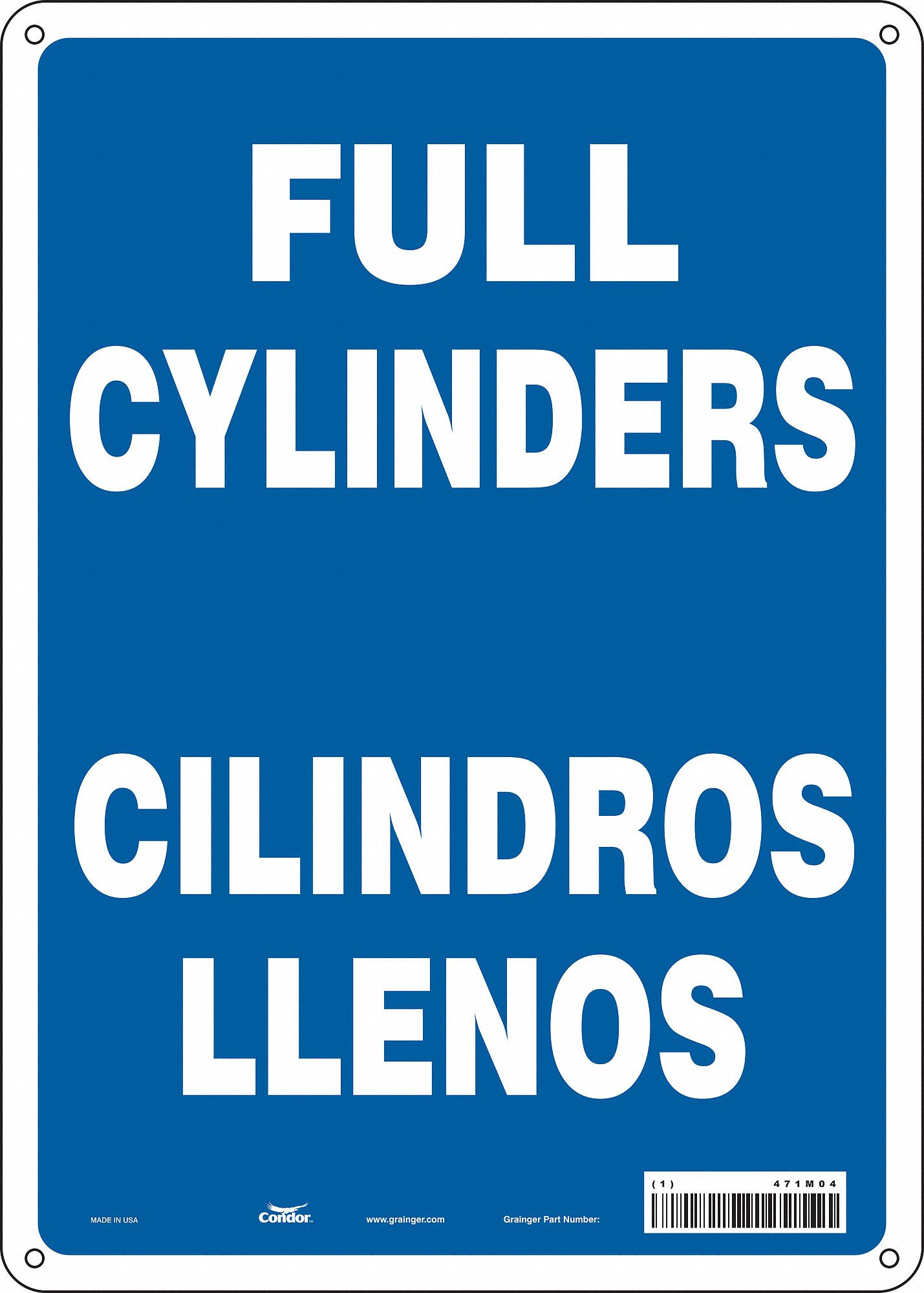 Safety Sign: Polyethylene, Mounting Holes Sign Mounting, 14 in x 10 in Nominal Sign Size, No Header