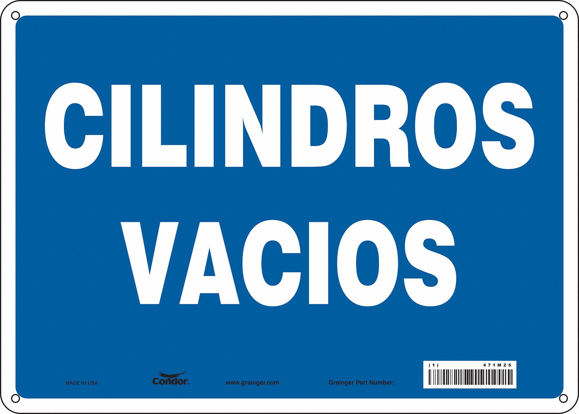 Safety Sign: Aluminum, Mounting Holes Sign Mounting, 10 in x 14 in Nominal Sign Size, 0.032 in Thick