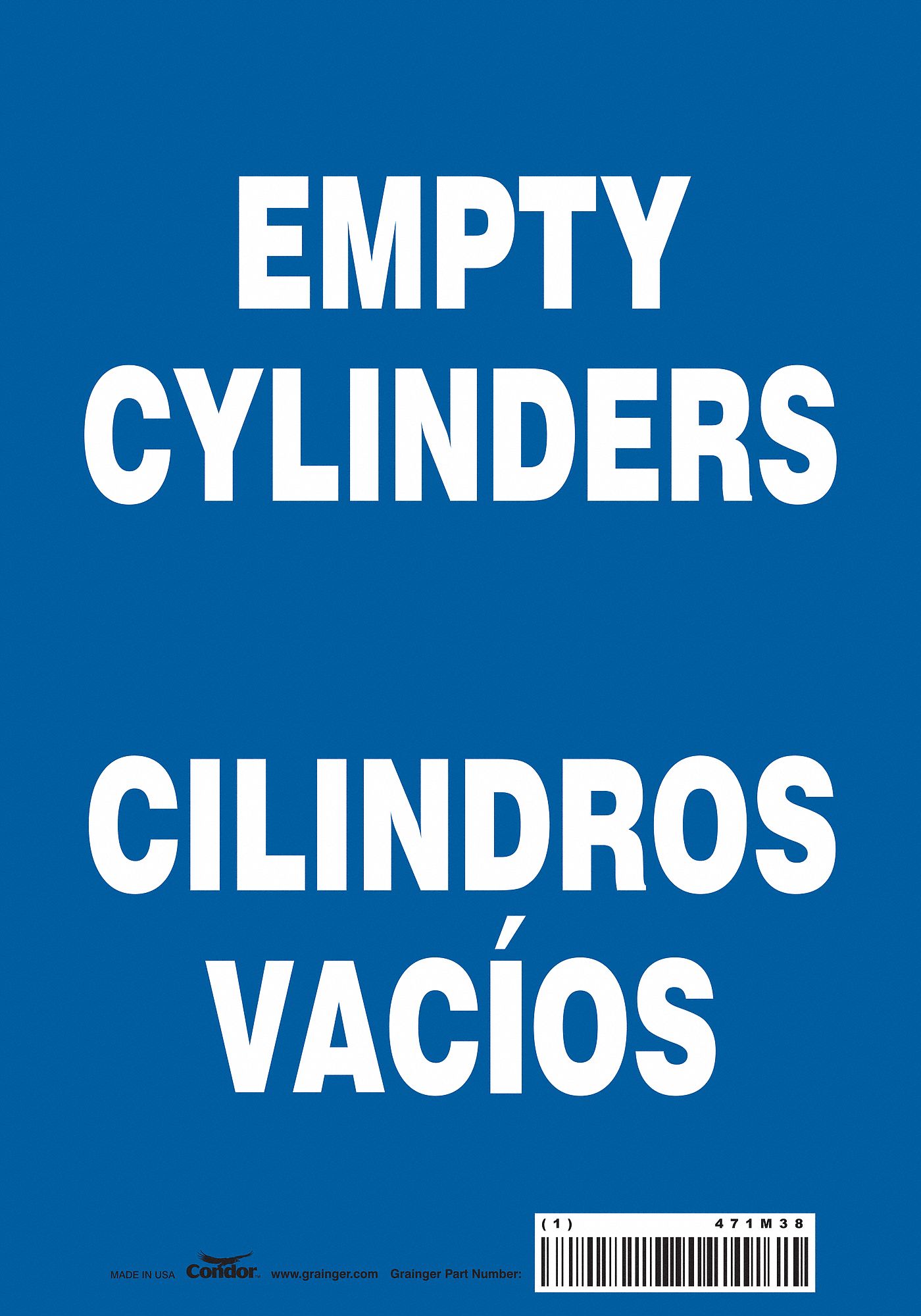 Safety Sign: Vinyl, Adhesive Sign Mounting, 10 in x 7 in Nominal Sign Size, Not Retroreflective